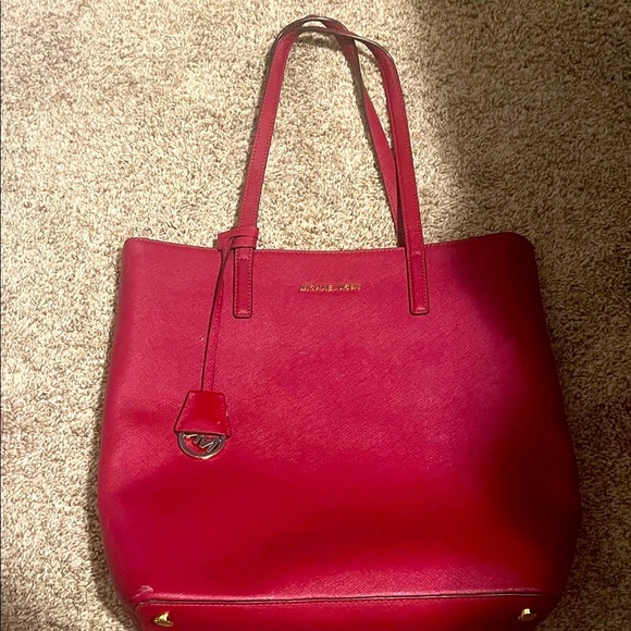 Michael Kors Cherry Red Tote - Picture 1 of 8